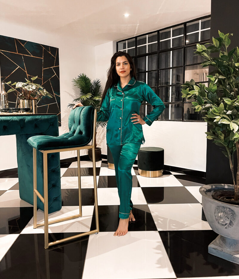 House of MH Emerald Luxe Satin PJ's